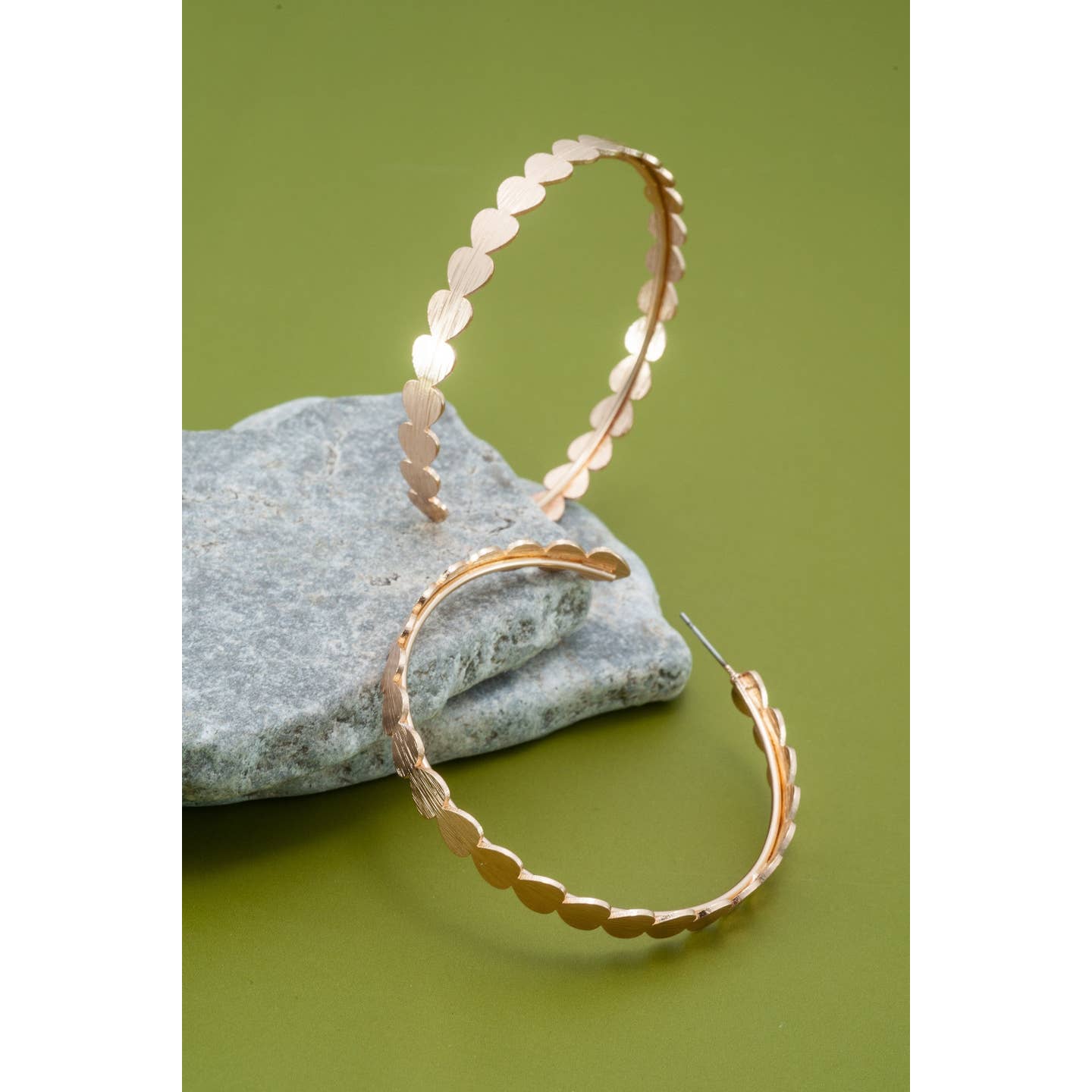 Large Heart Hoop Earrings
