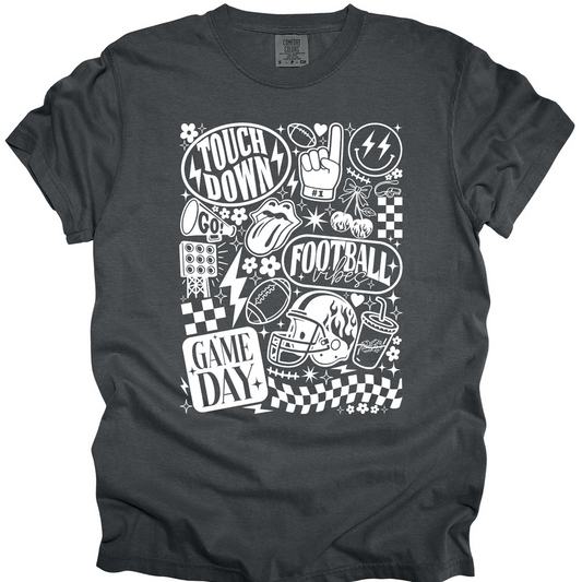 Touch Down Checkered Graphic Tee, pre-order
