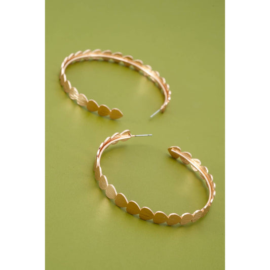 Large Heart Hoop Earrings
