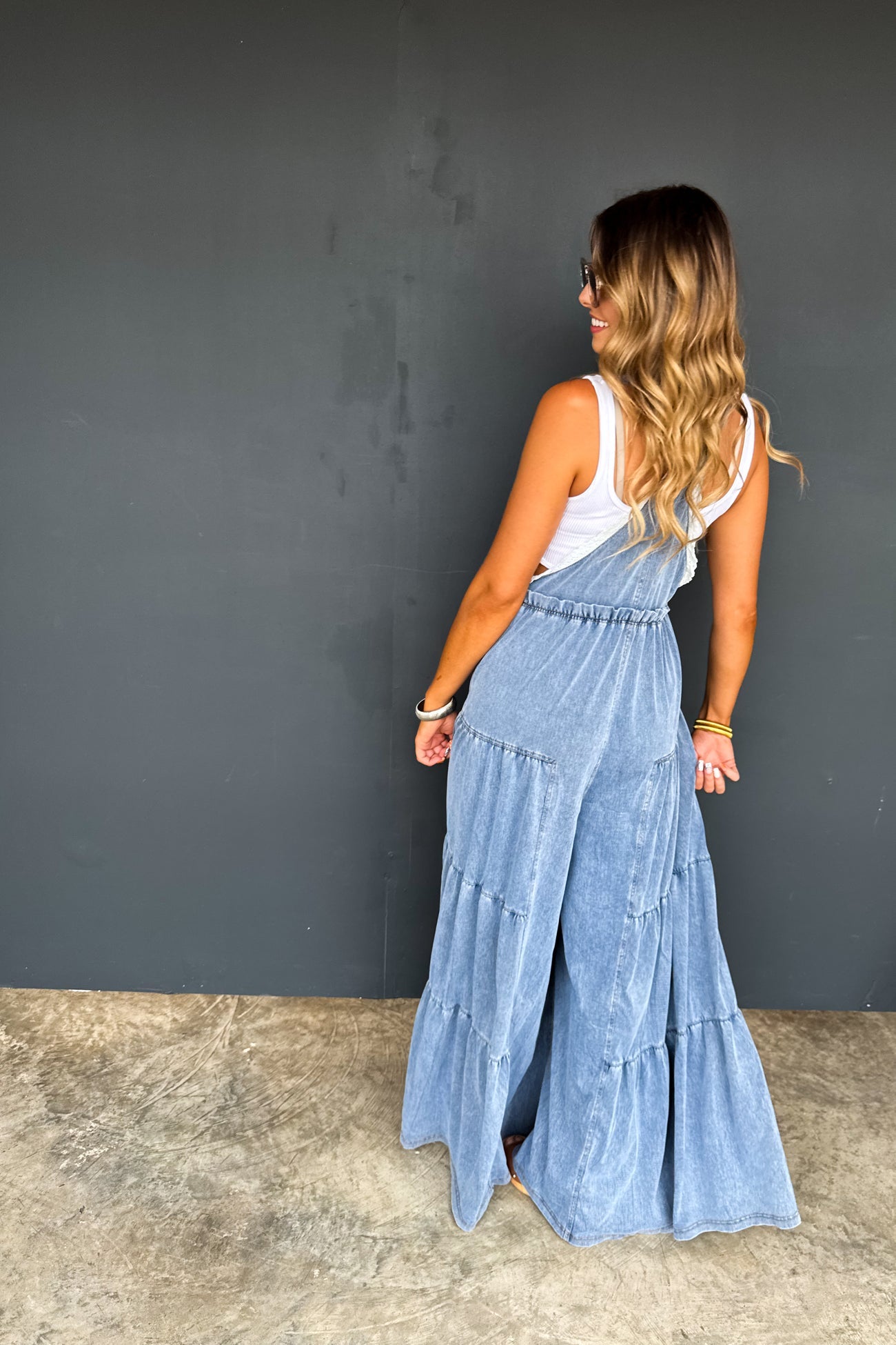 PREORDER- BOHO & LACE DENIM OVERALLS