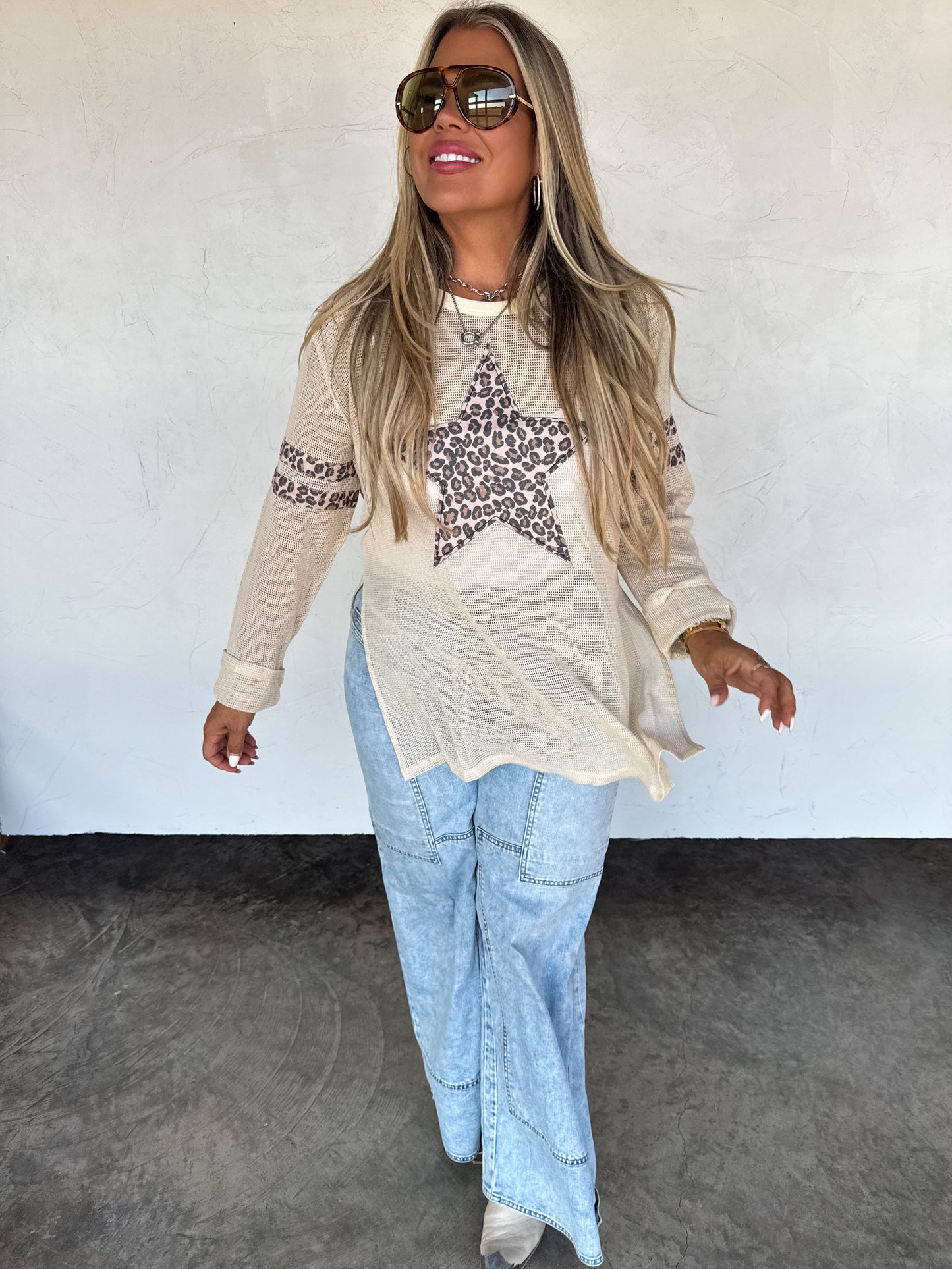 PREORDER- STAR MELLOW MESH COTTON TOP