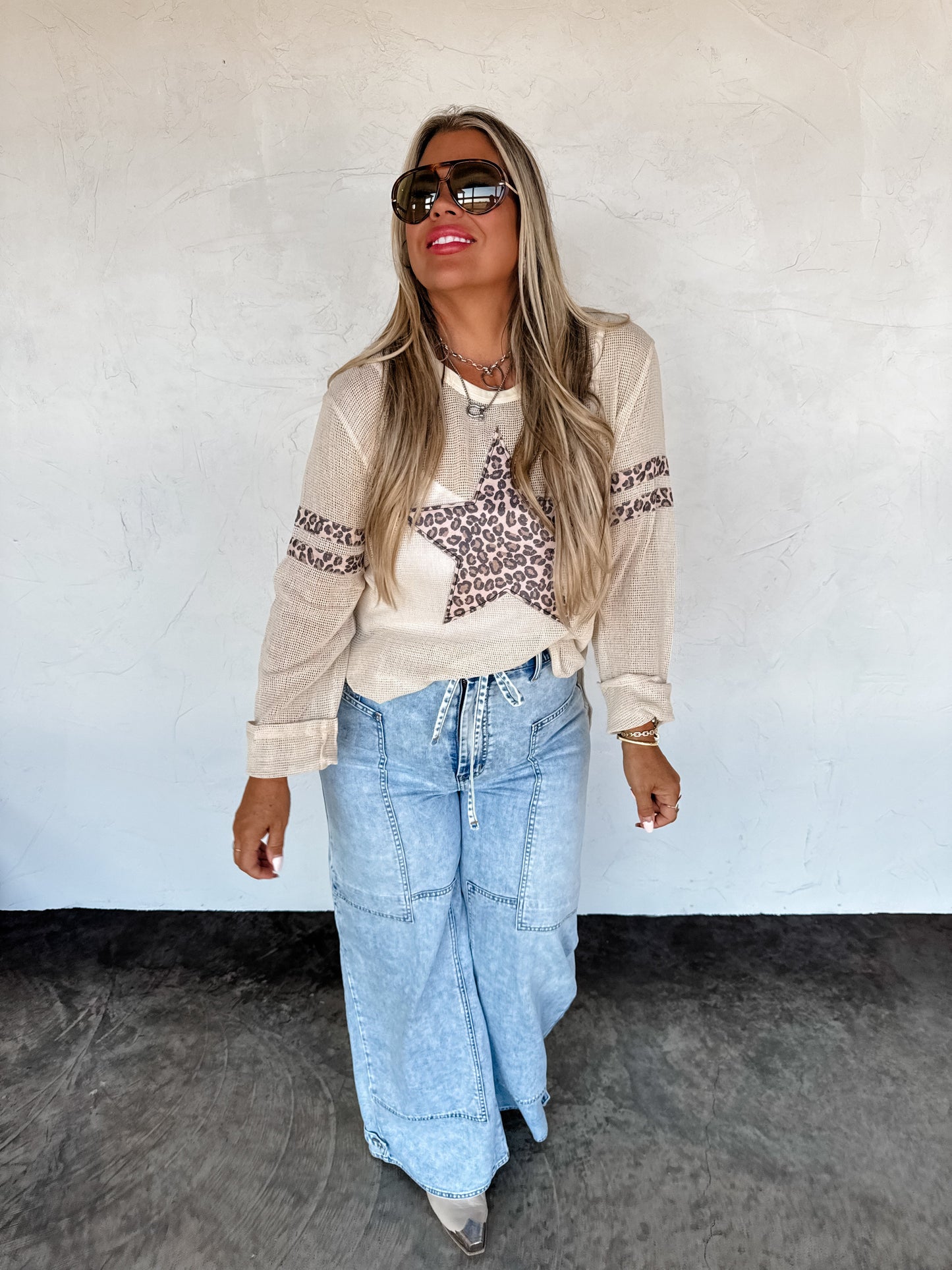 PREORDER- STAR MELLOW MESH COTTON TOP