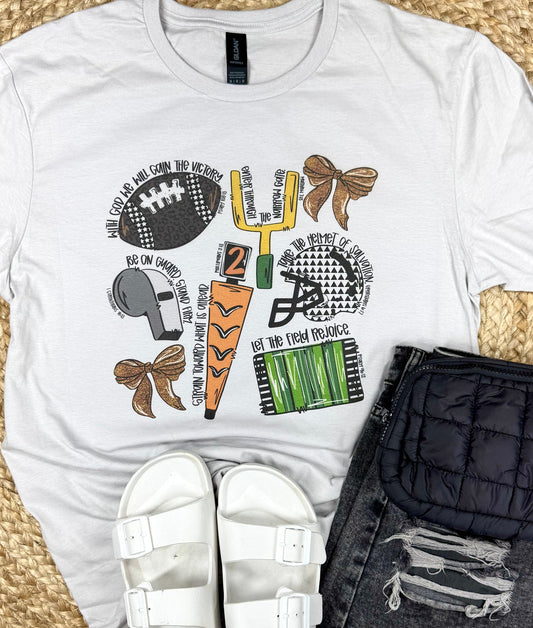 Football Collage graphic tee