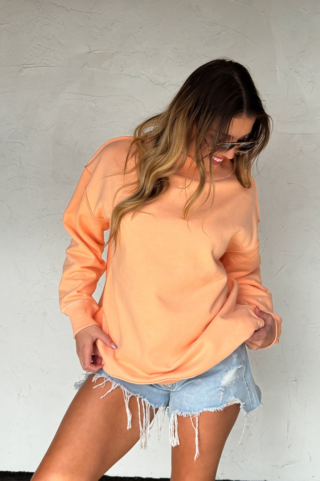 PREORDER- SPRING MOCK NECK POCKET PULLOVER