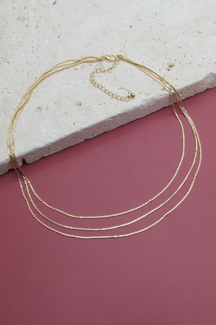 Triple Layer Chain Necklace