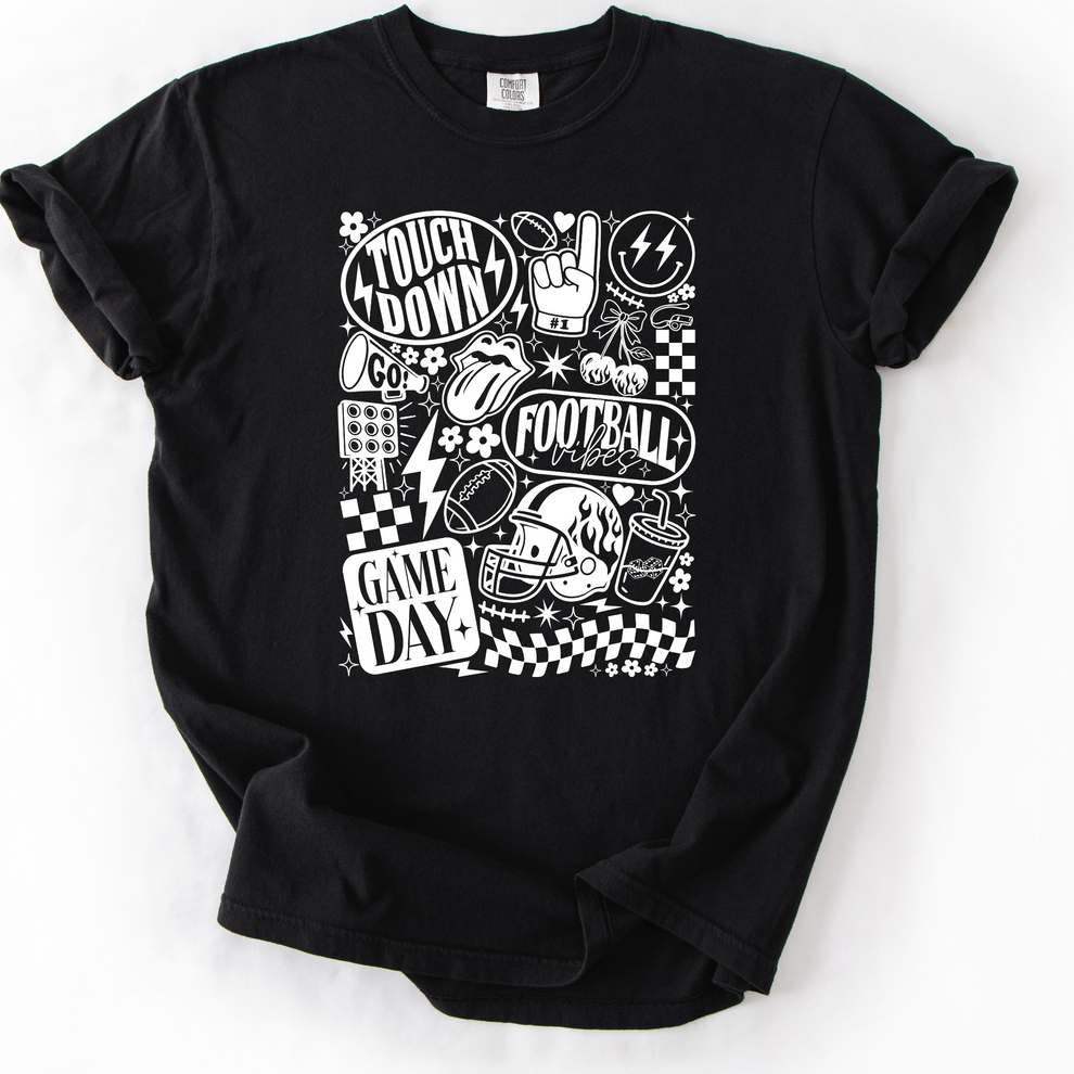 Touch Down Checkered Graphic Tee, pre-order