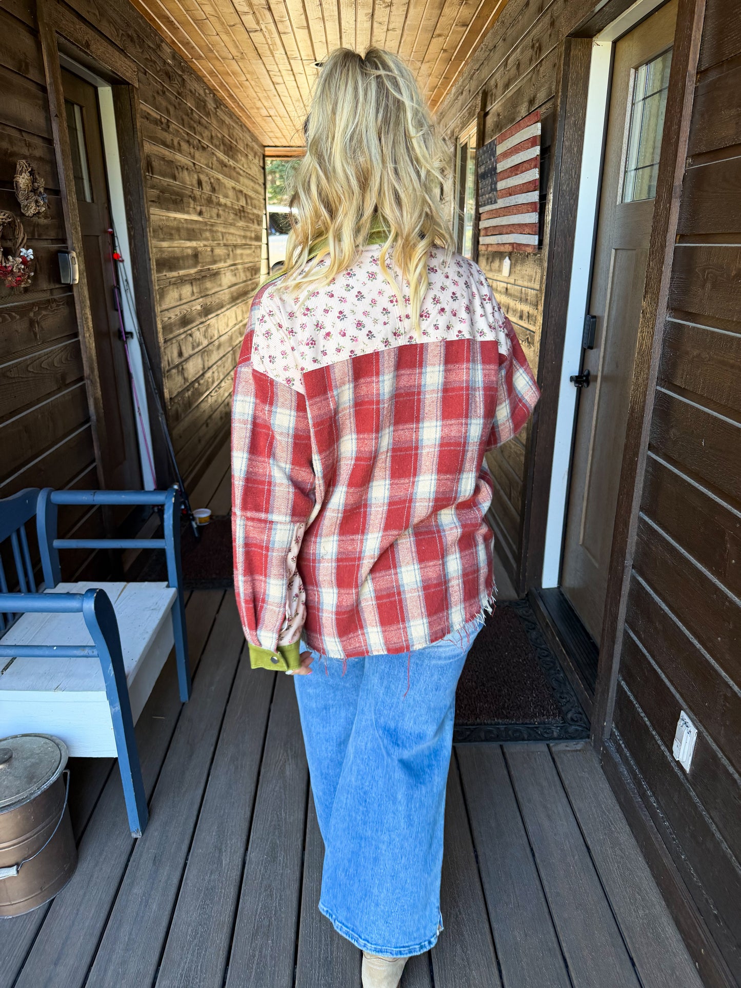 PREORDER- SCARLETT PLAID SHACKET