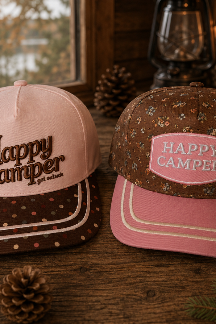 PREORDER- HAPPY CAMPER TRUCKER HATS
