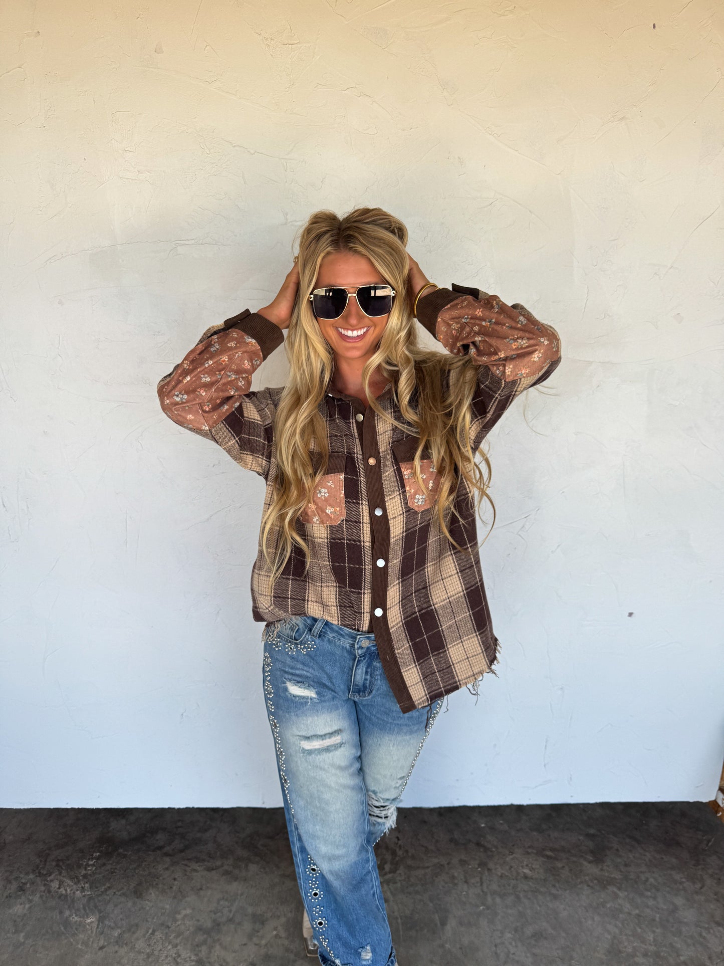 PREORDER- SCARLETT PLAID SHACKET