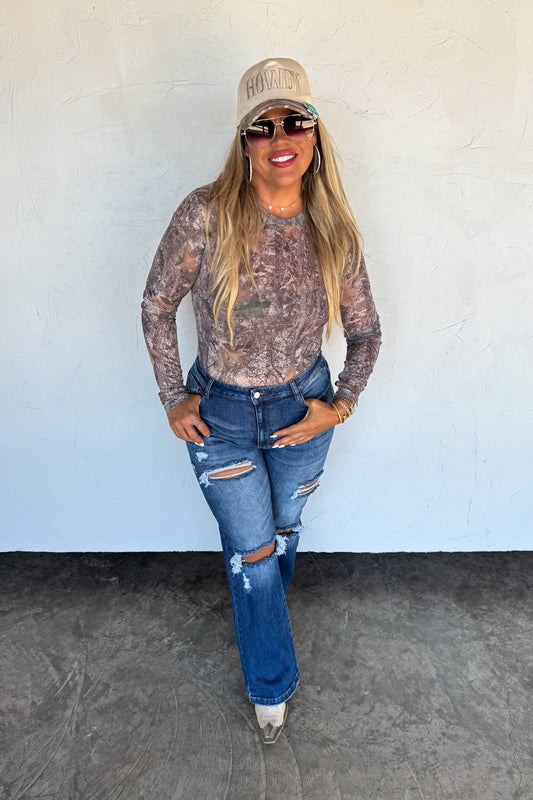 CAMO WOODS MESH TOP