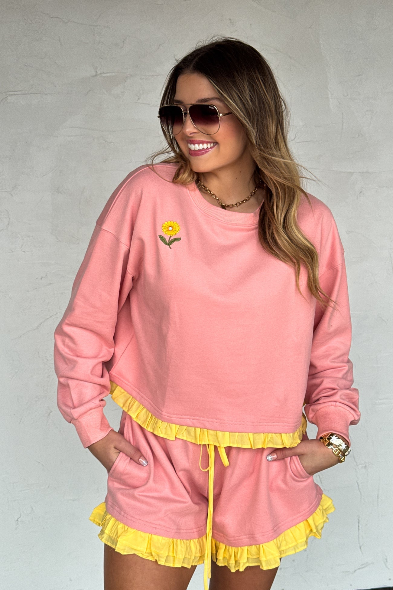 PREORDER- SPRING FLOWER SHORT SET