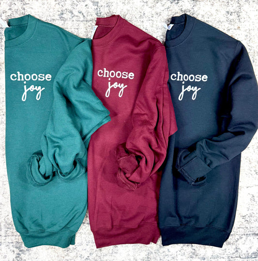 Choose JOY graphic sweatshirt, preorder
