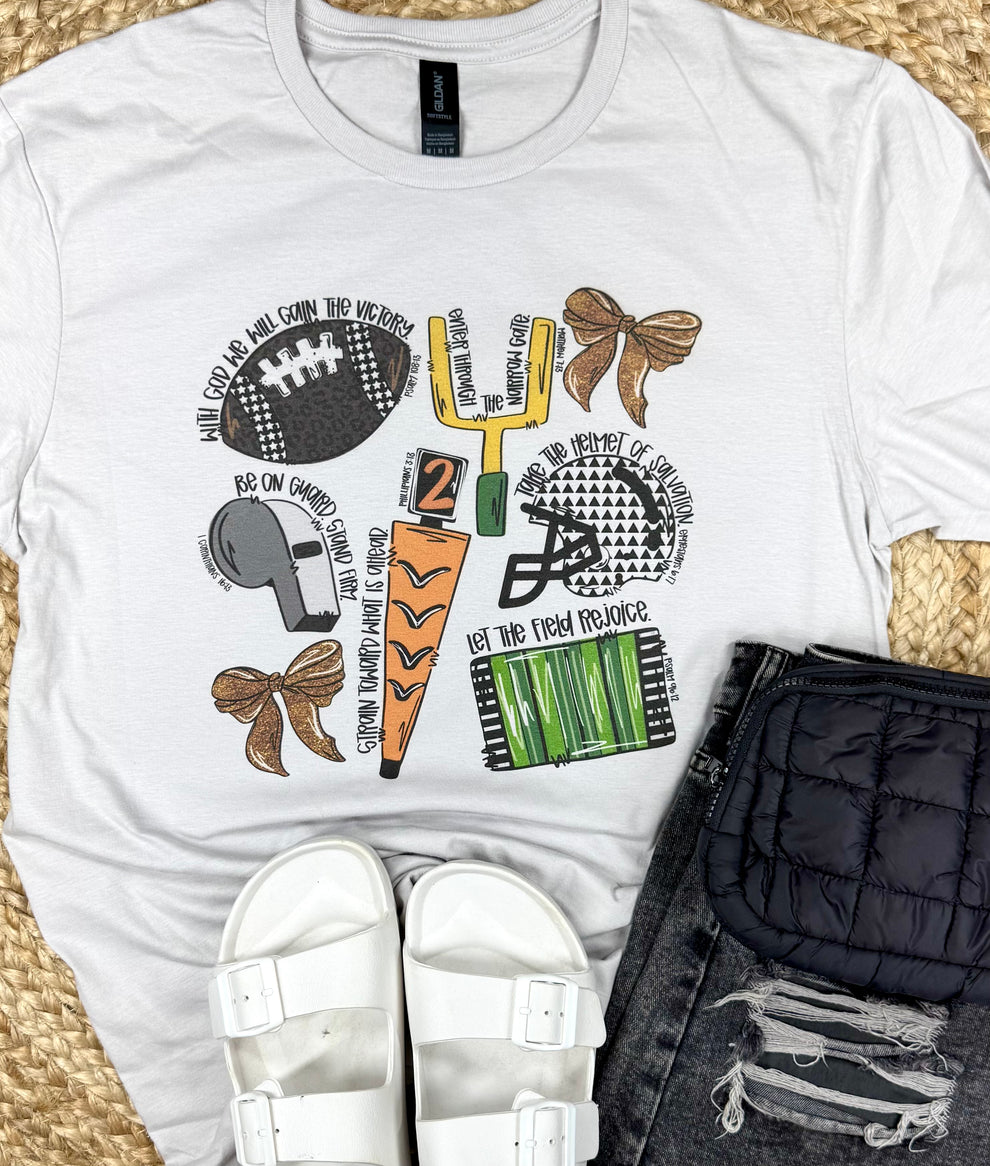 Football Collage graphic tee